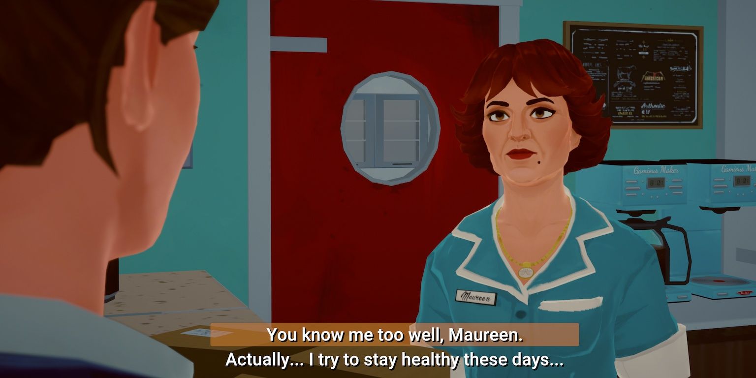 meredith speaking to maureen at the diner in lake