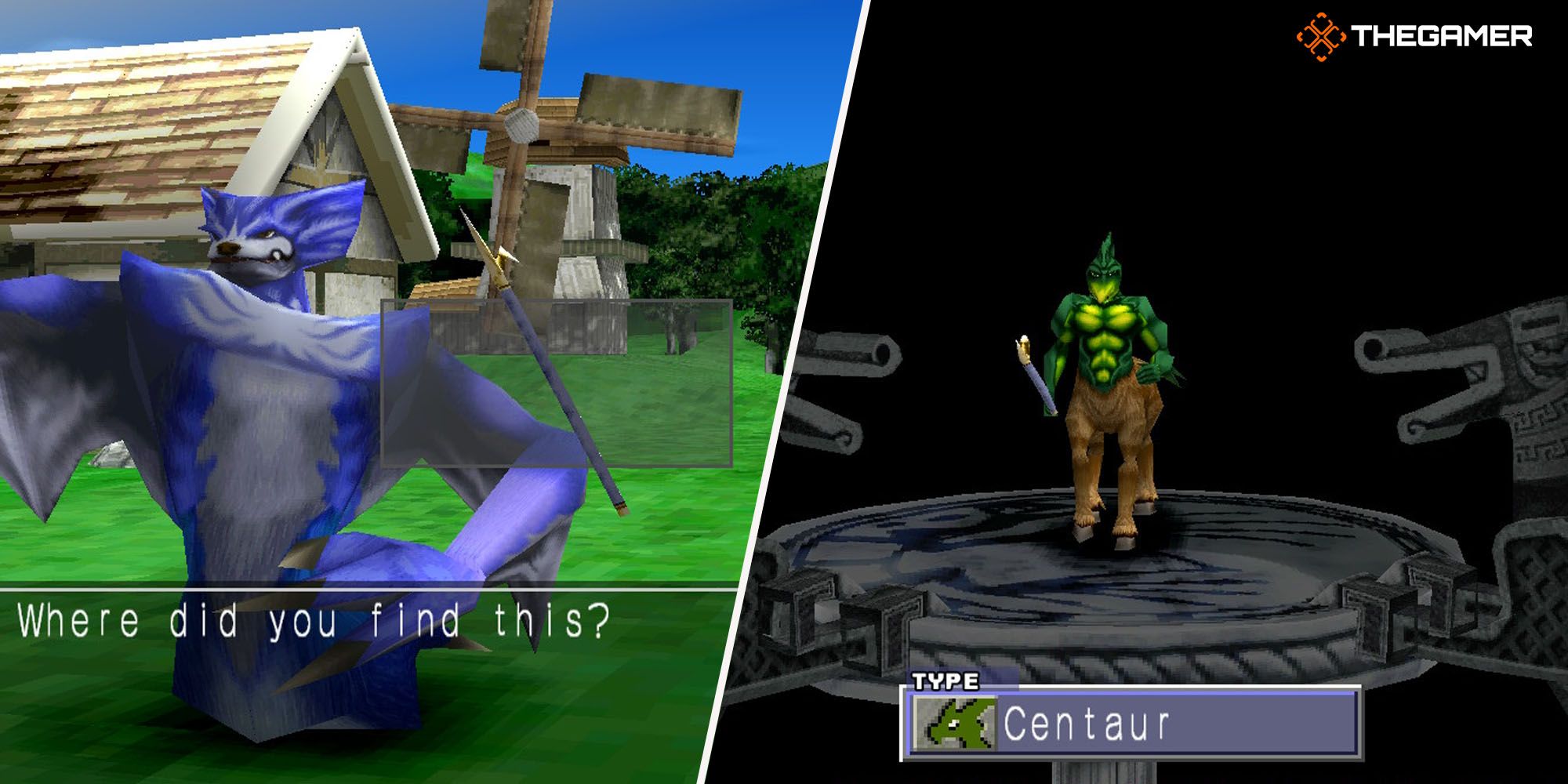 monster rancher spear and centaur collage