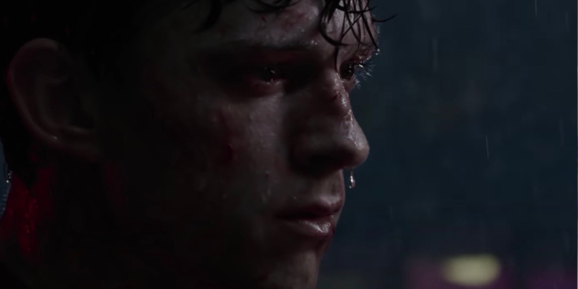 peter parker crying spiderman