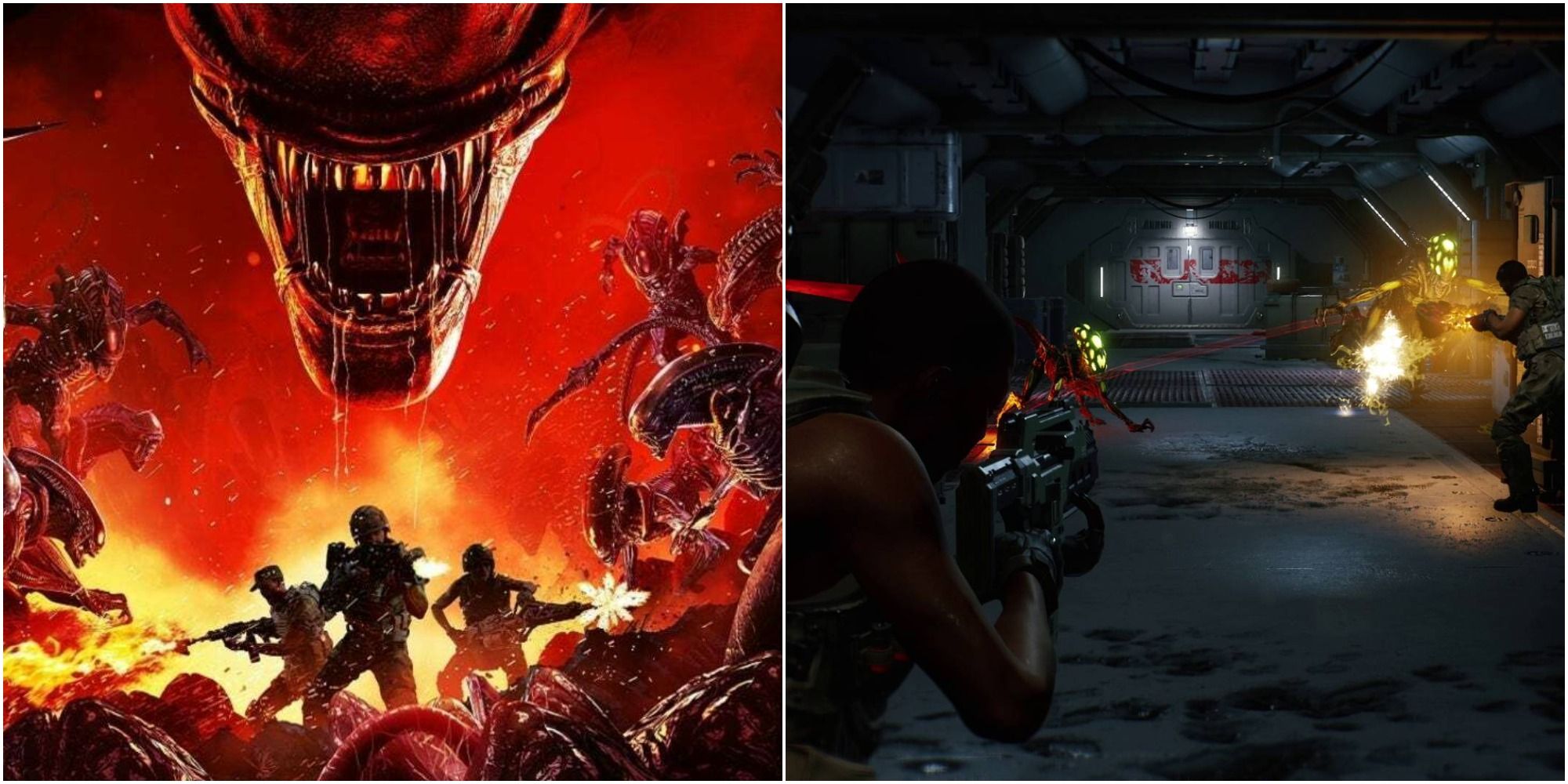 alien fireteam elite, promotional image and in game screenshot