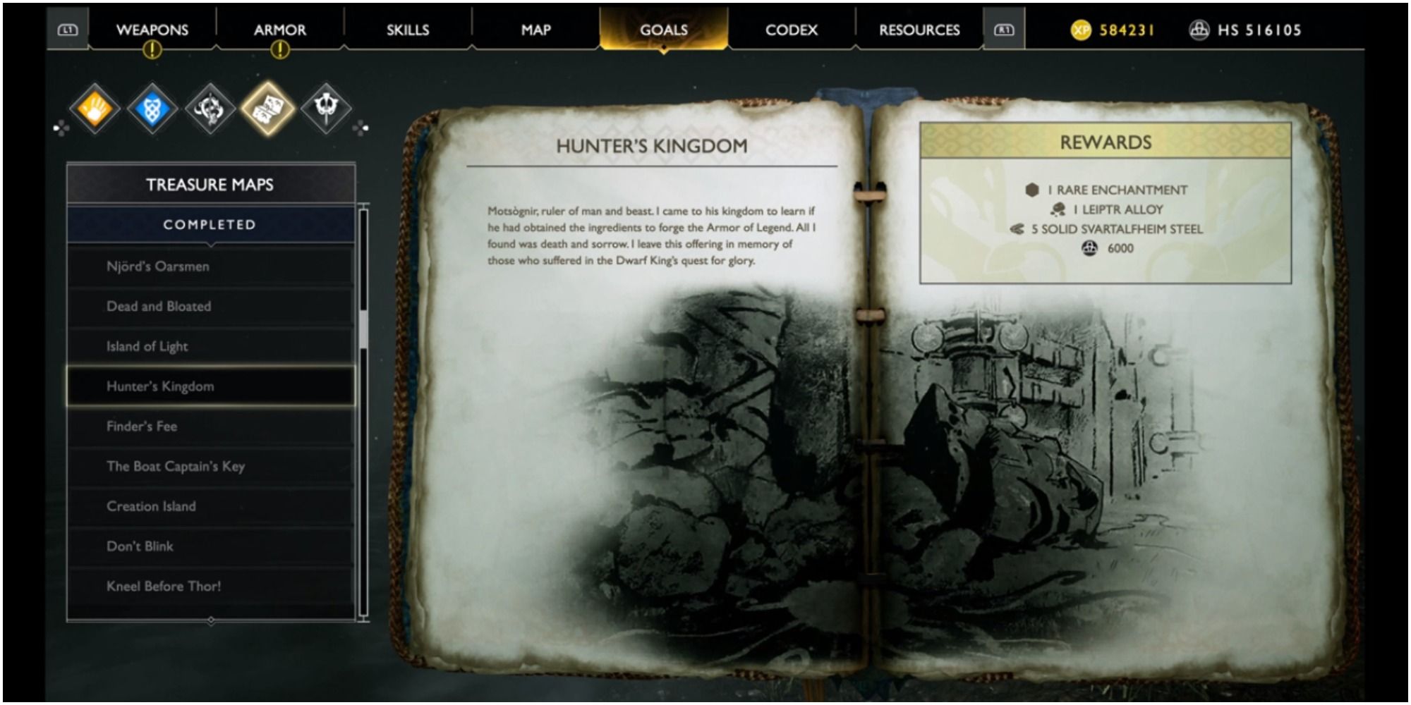 God of War Hunter's Kingdom Treasure Map