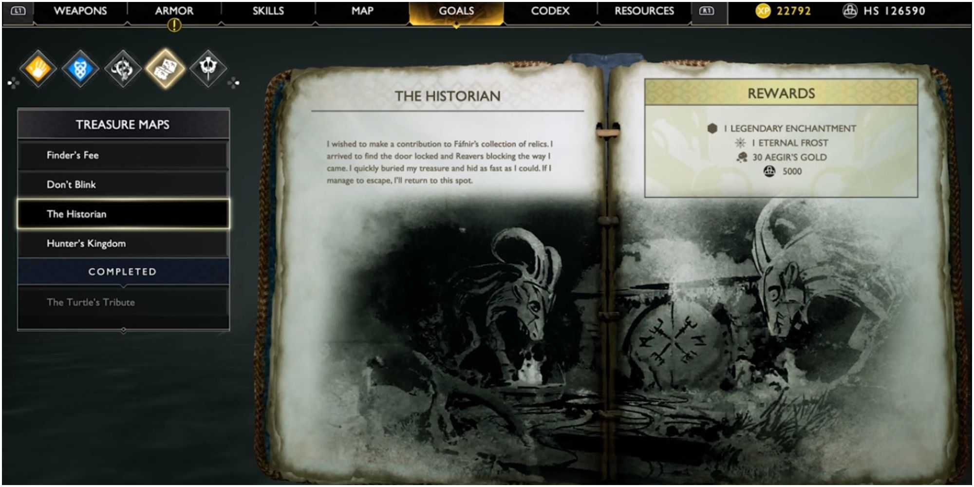 God of War The Historian Treasure Map