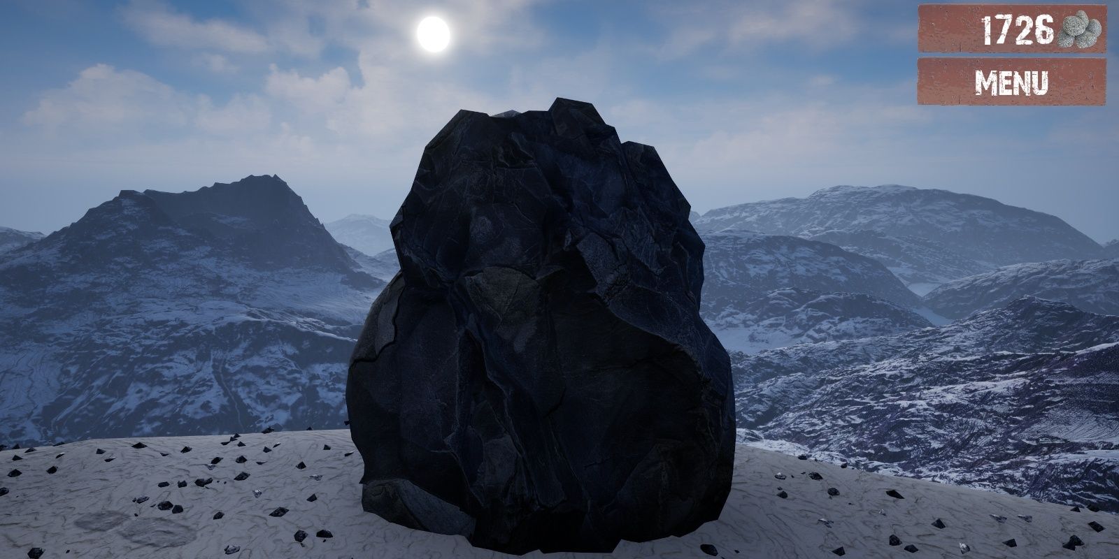 A rock sits in a vast clearing