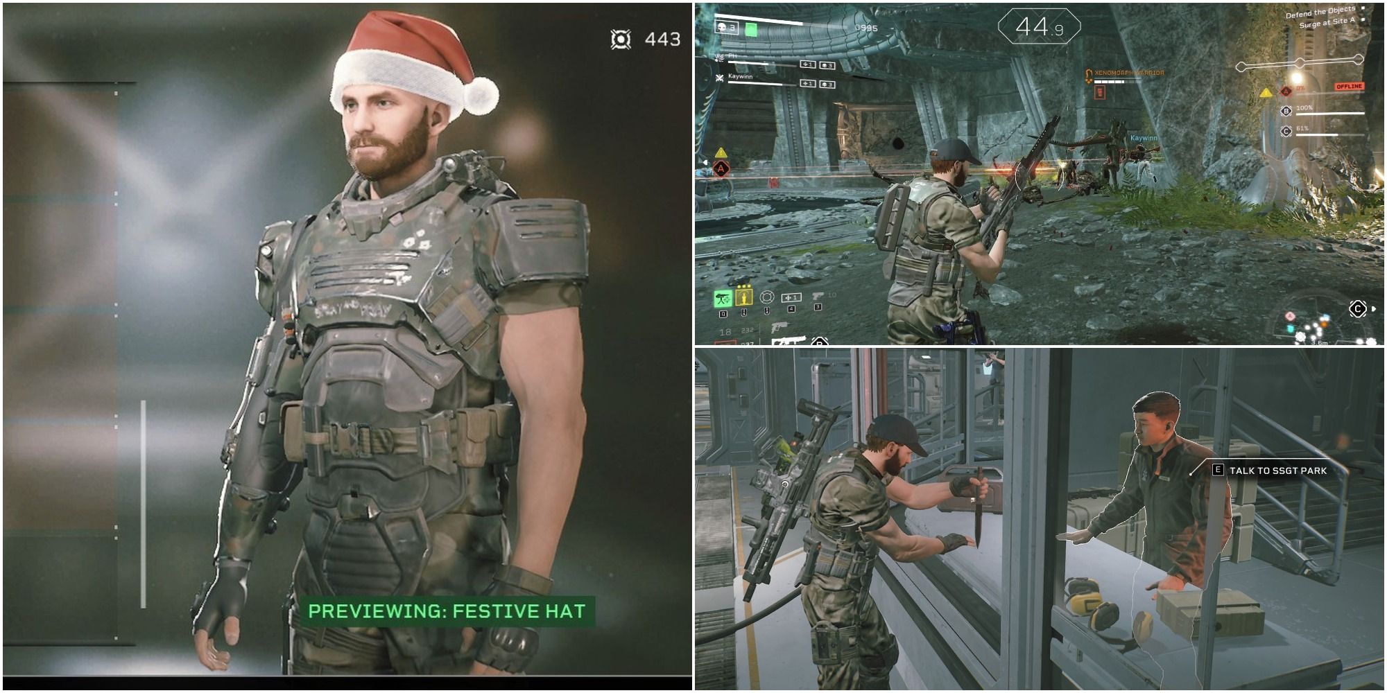 Aliens: Fireteam Elite - Festive Hat, Point Defence And New Emotes Added With Season 2