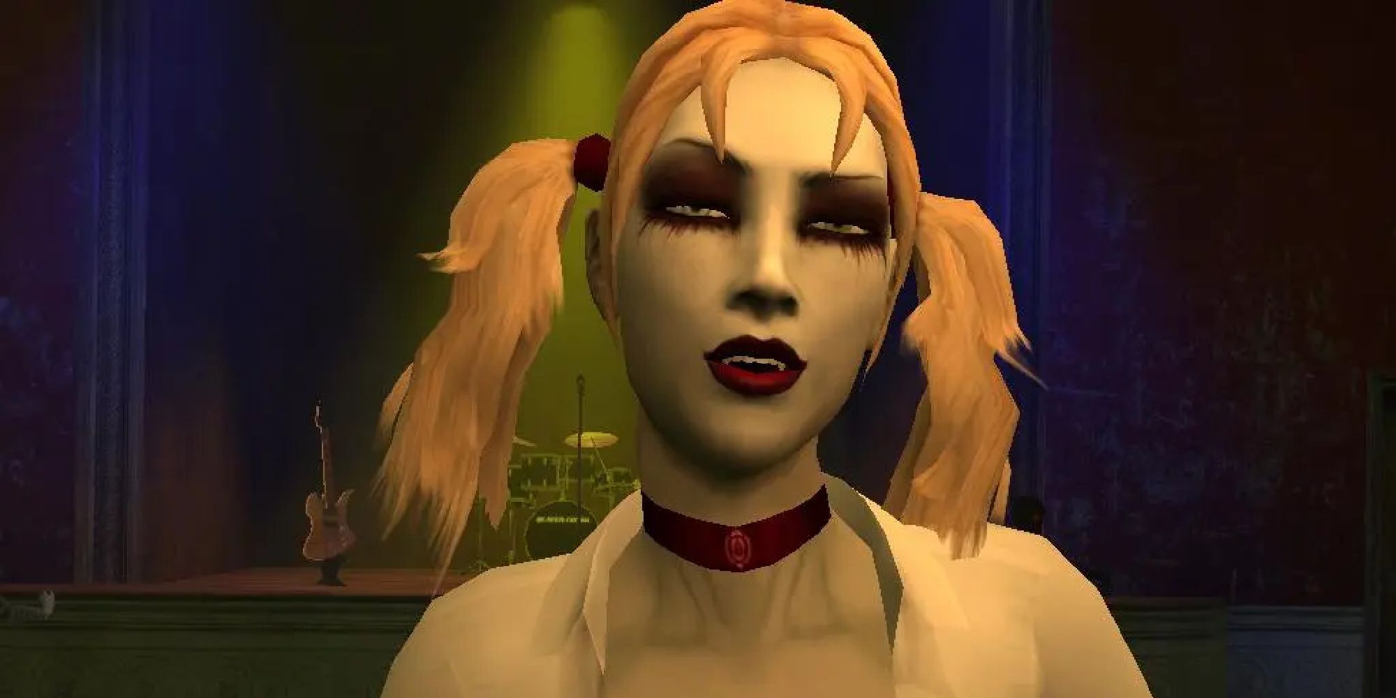 Jeanette smirks at the player in Vampire: The Masquerade - Bloodlines