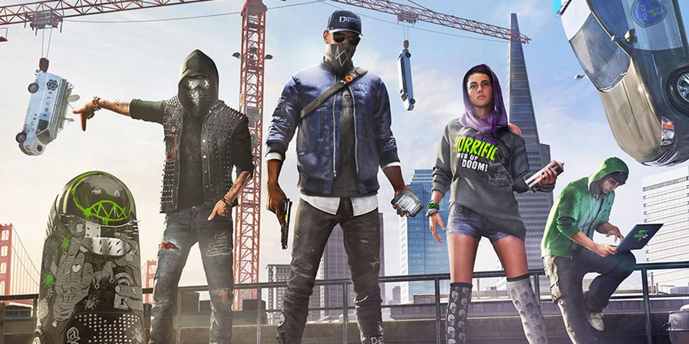 Watchdogs 2 promotional image depicting several characters
