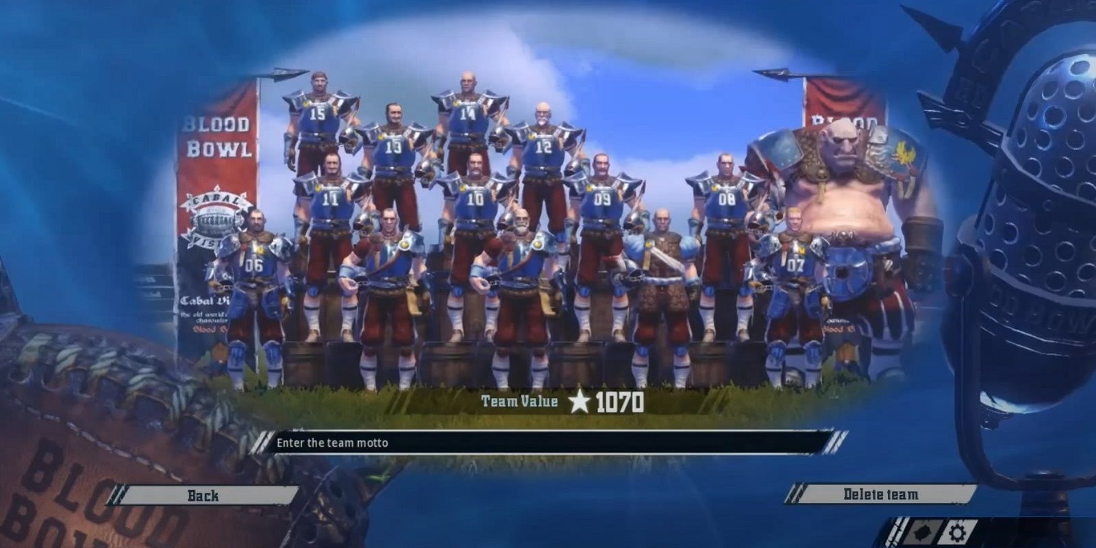 Blood Bowl 3 Human Team lineup