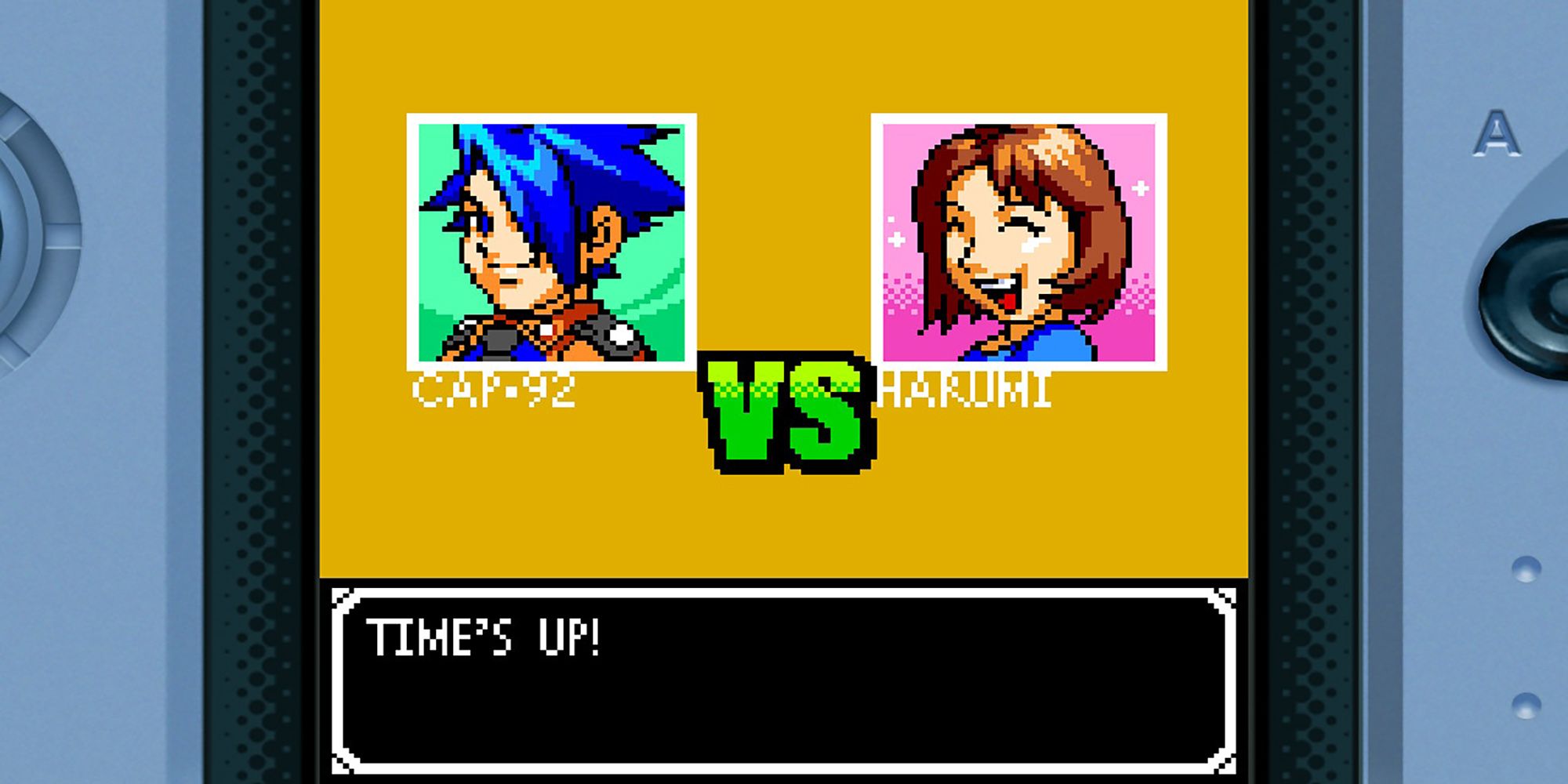 Cap faces off against Harumi, the Neo Geo Land boss, in SNK VS. Capcom: Card Fighters' Clash.
