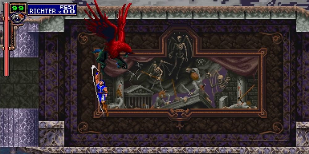 Castlevania Symphony Of The Night: Richter performing his uppercut attack