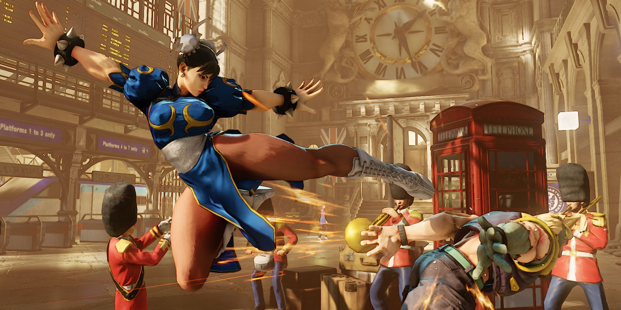 Chun-Li from Street Fighter fighting Nash