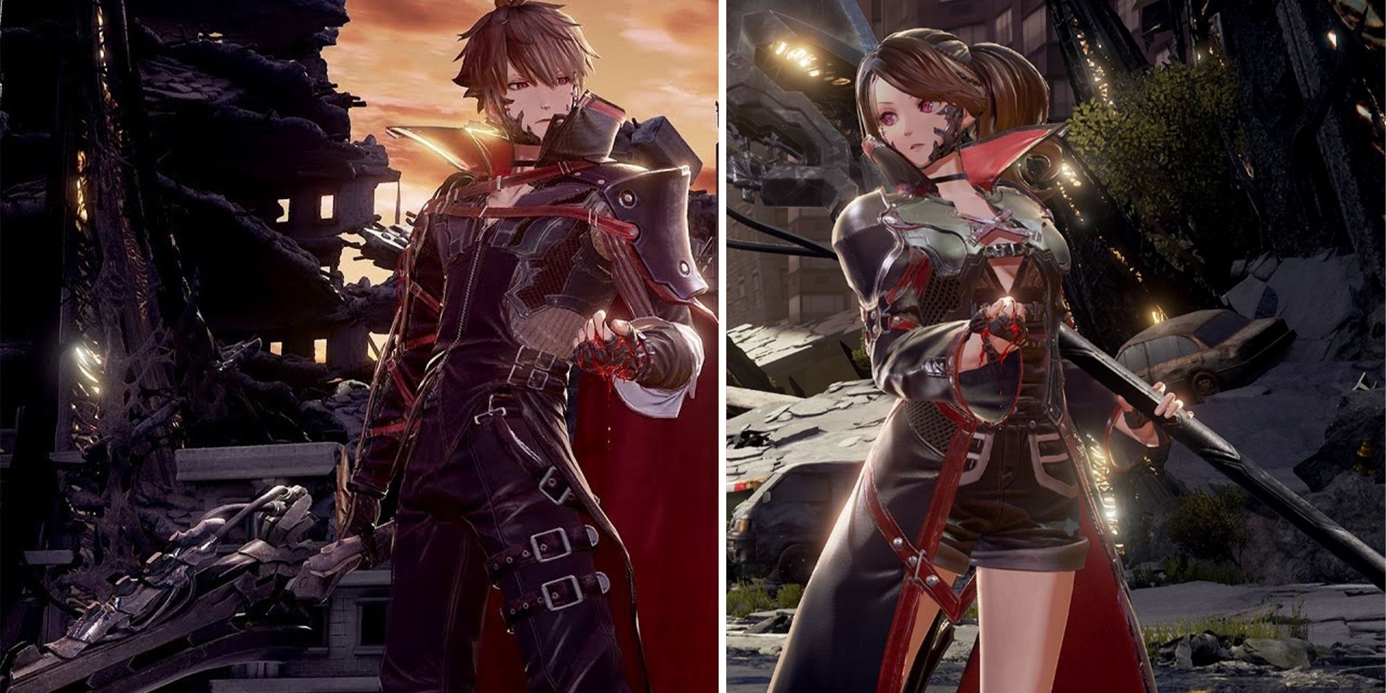 Code Vein Protagonist shown as male and female