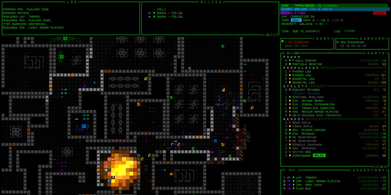 Cogmind Factory Battle