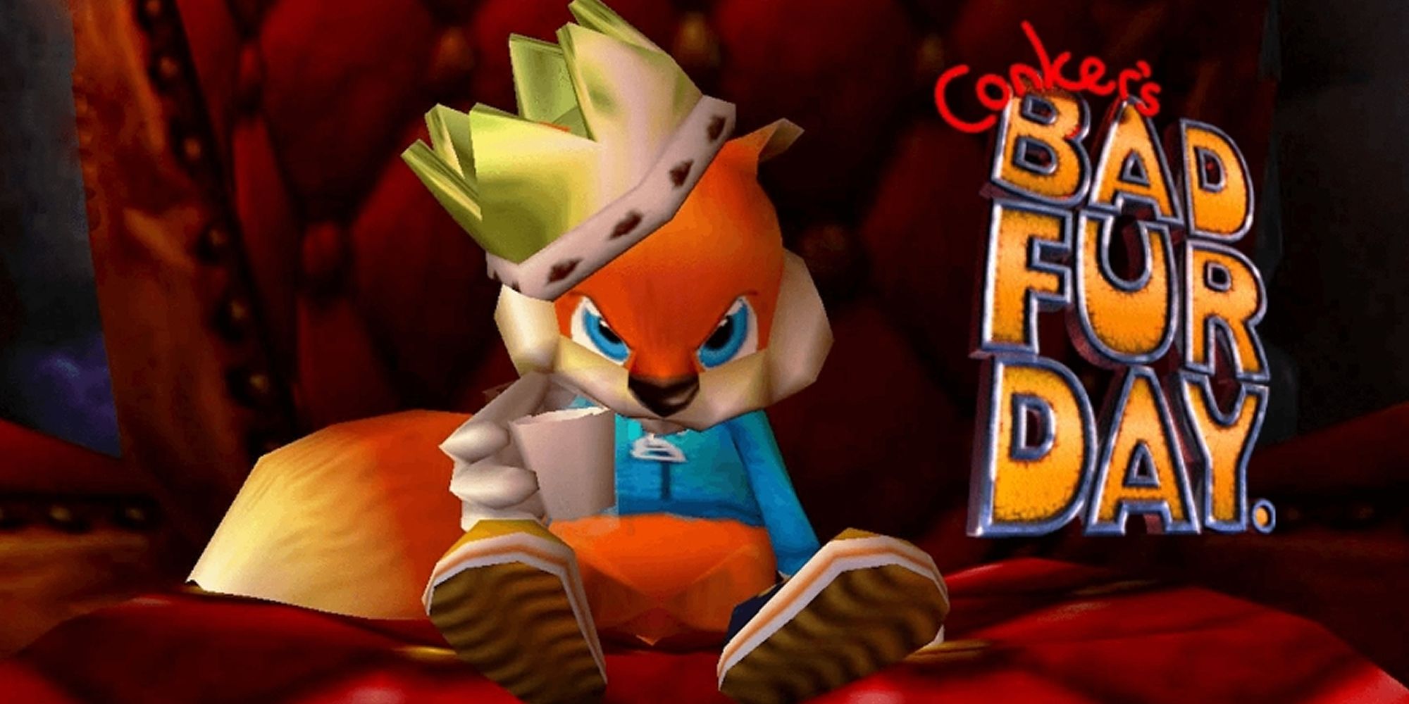 Conker's Bad Fur Day Title And Throne Scene