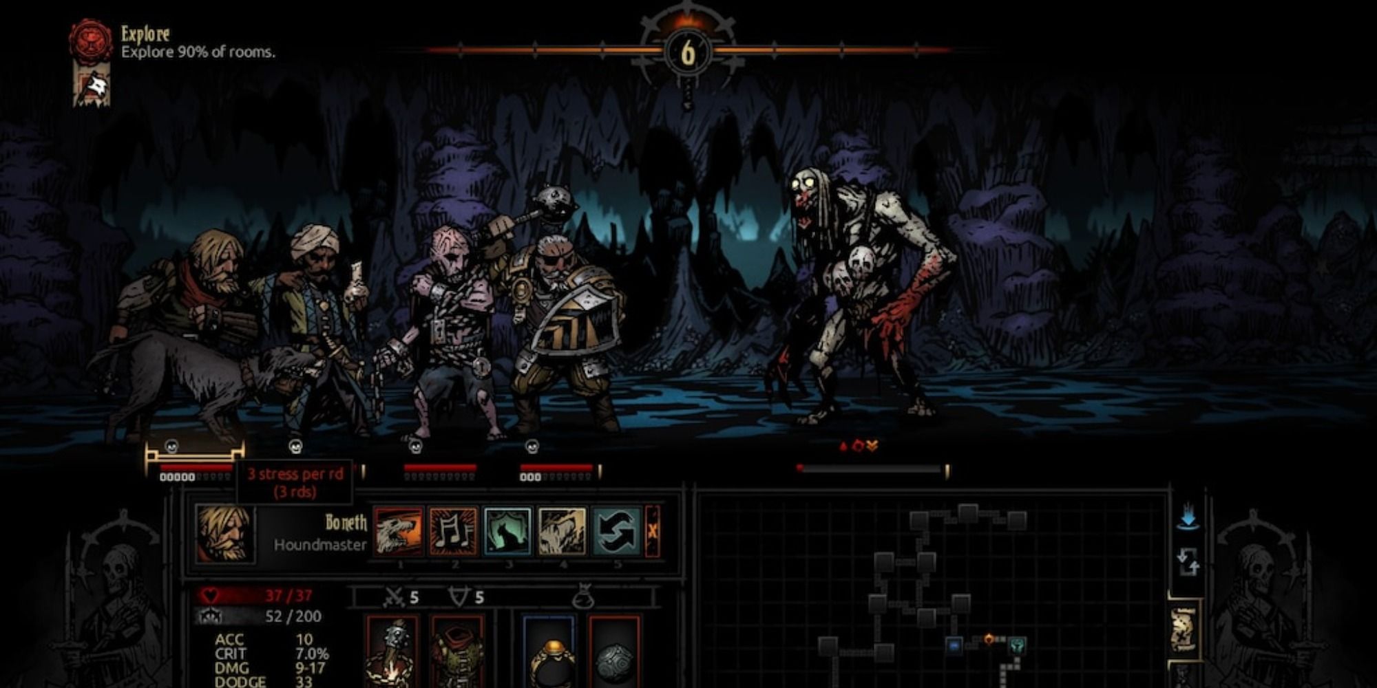 Darkest Dungeon 2 Ghoul in battle