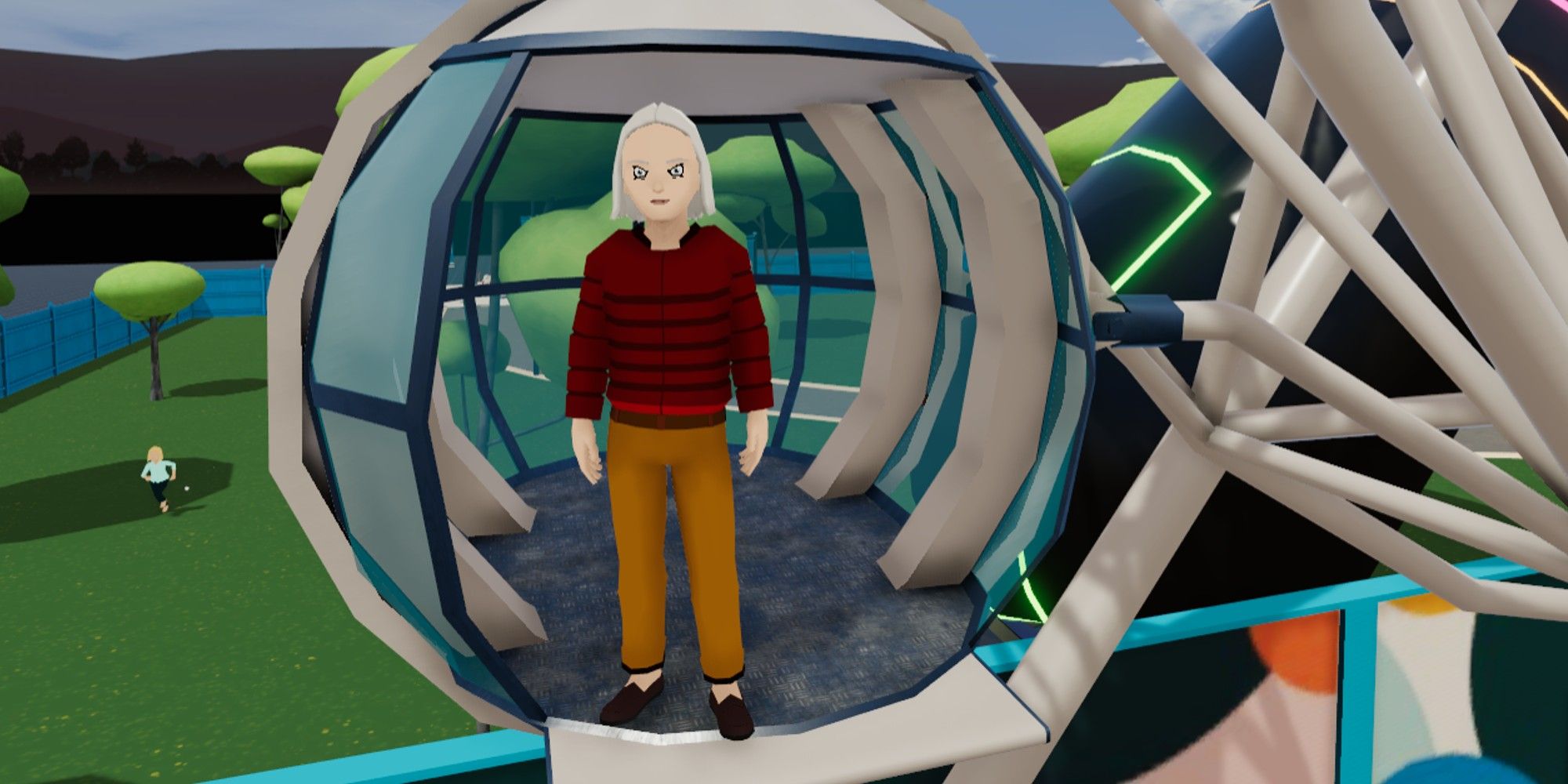 Decentraland Character On A Ferris Wheel