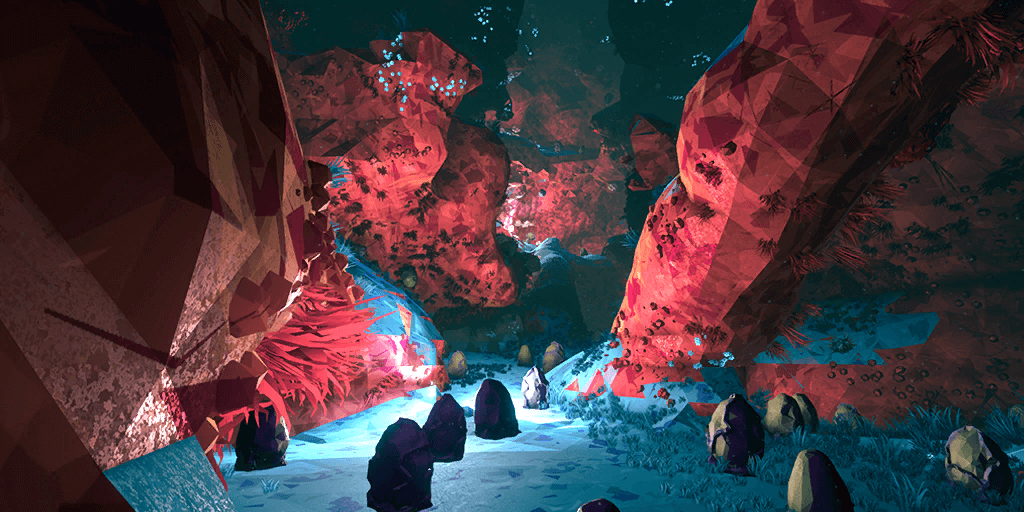 Deep rock galactic dense biozone light in cave