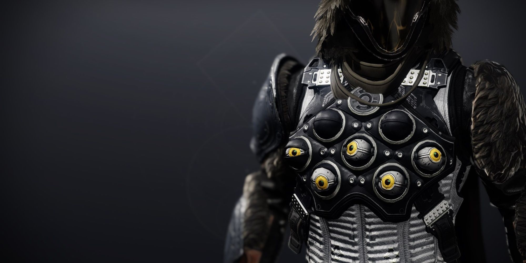 A Hunter wears the Omnioculus exotic chest armor in Destiny 2.