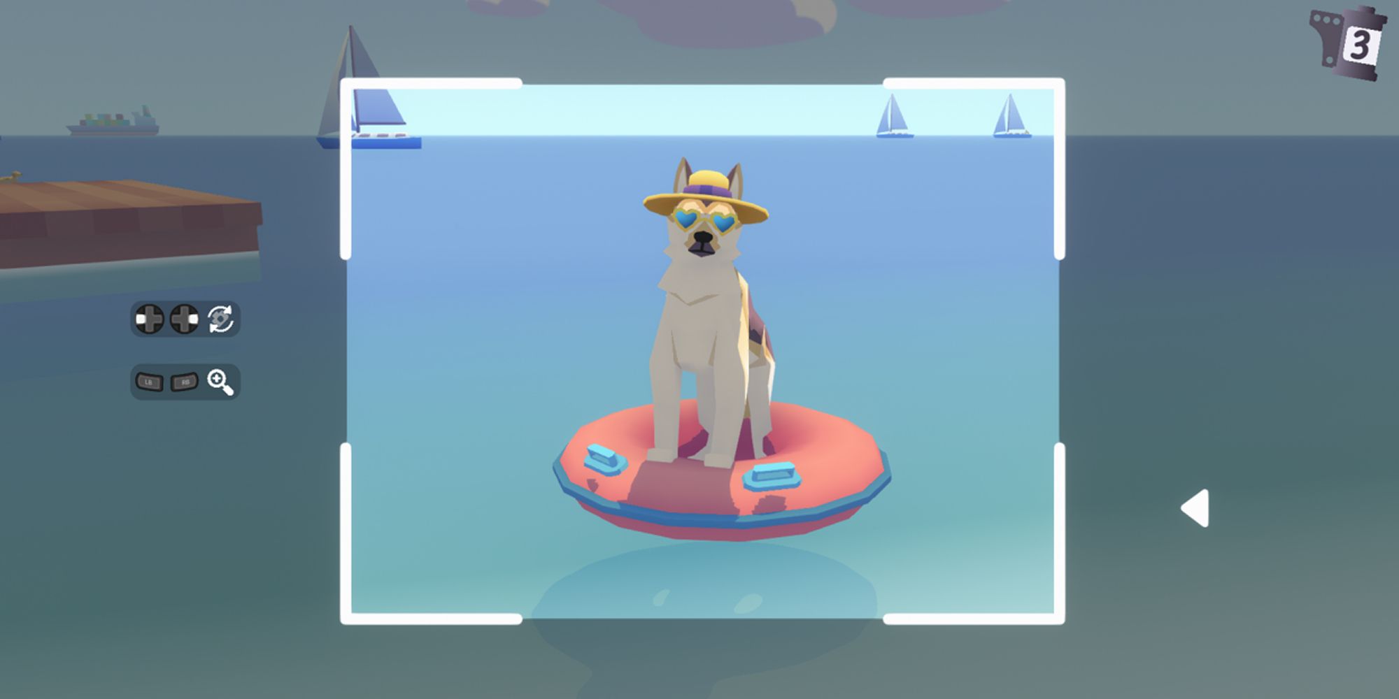 A Dog Chilling On The Water In A Tube