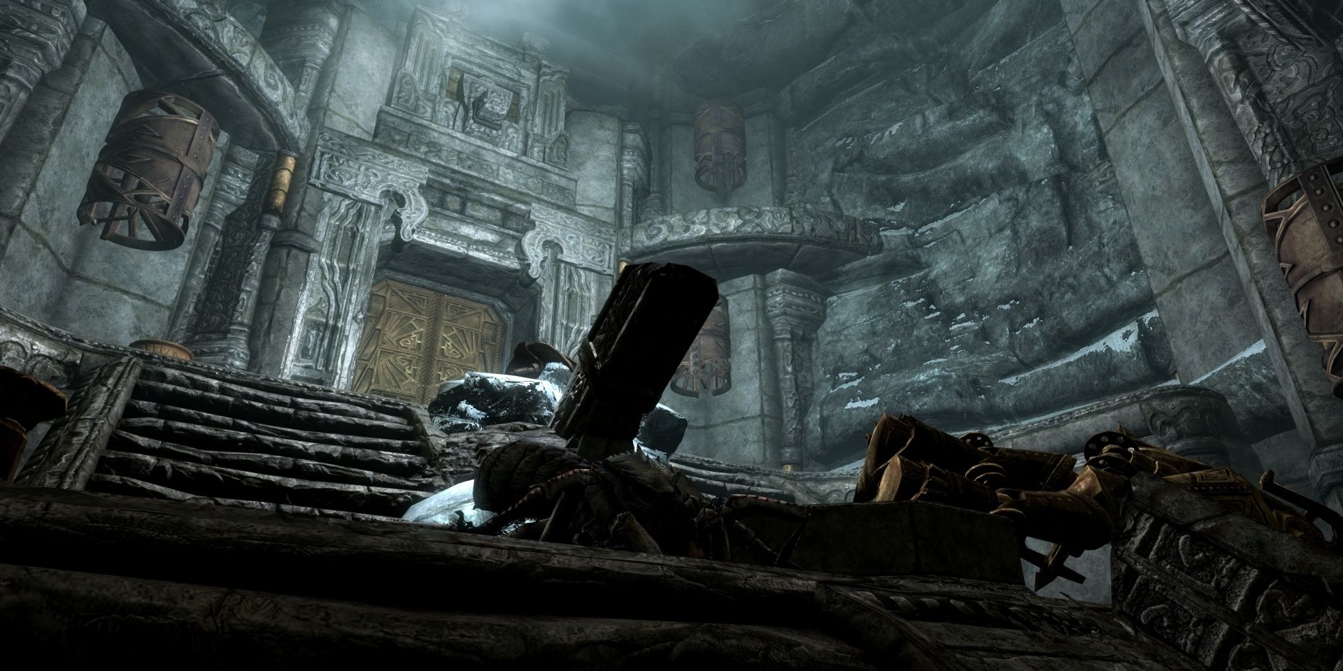 The first room in the Sightless Pit in Skyrim.