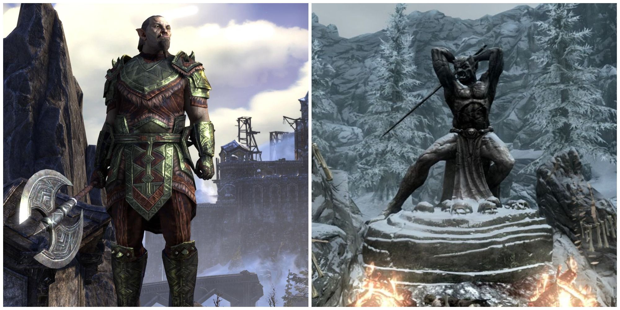 Elder-Scrolls-Orcs-History-Explained-Split-Image-of-Orc-and-Malacath