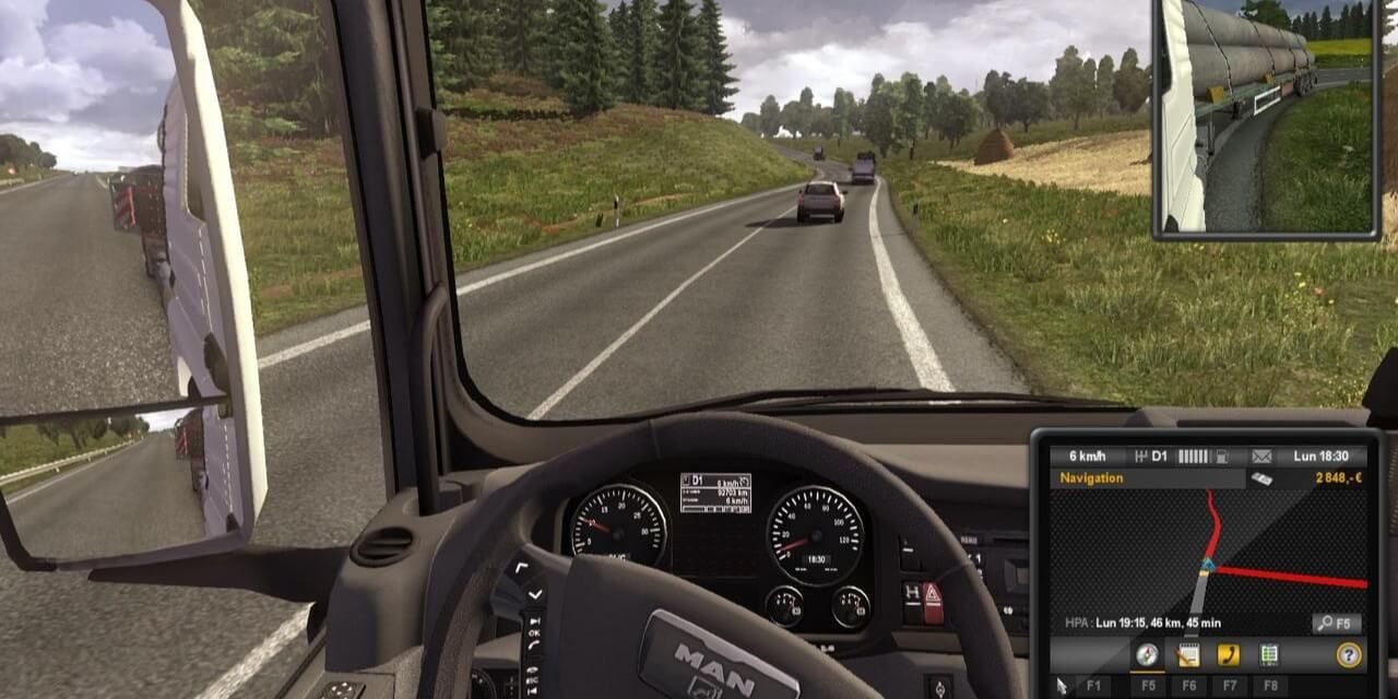 Euro Truck Simulator 2 VR gameplay
