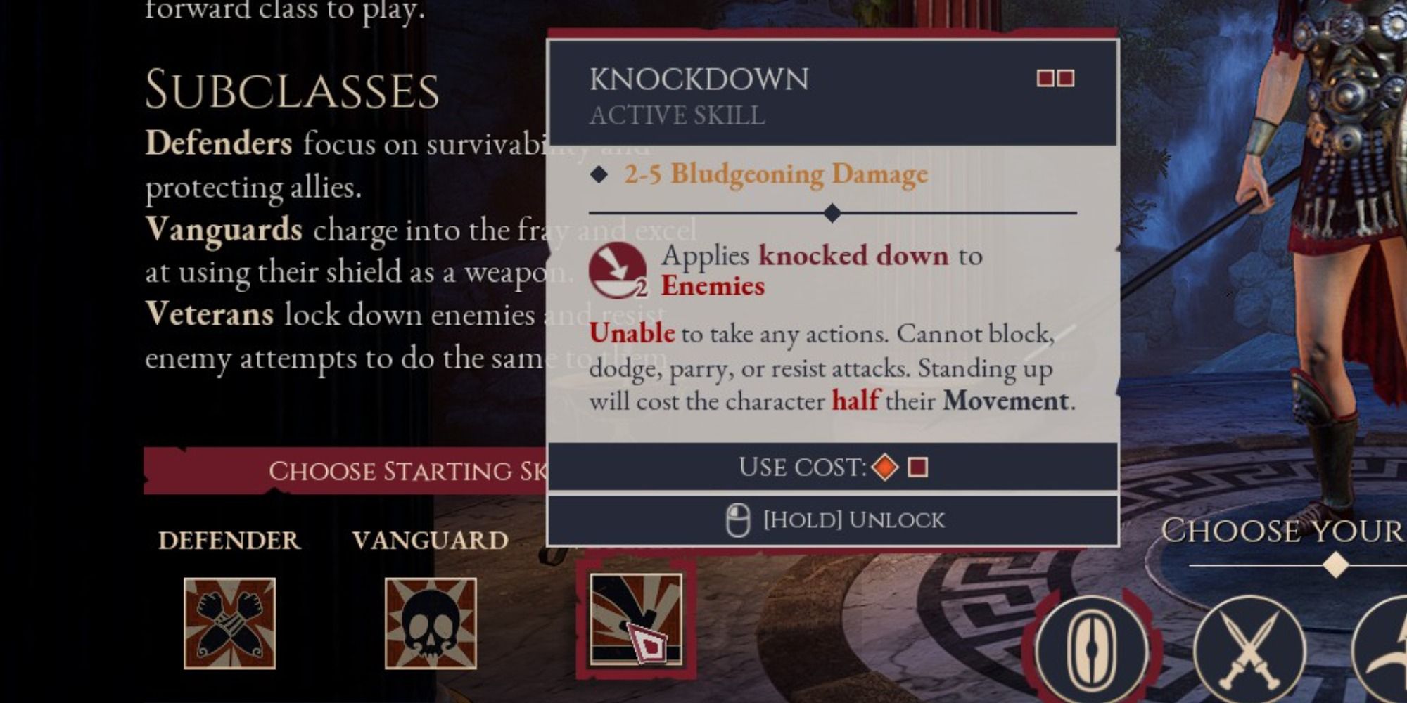 Expeditions Rome Veteran Subclass Knockdown Description