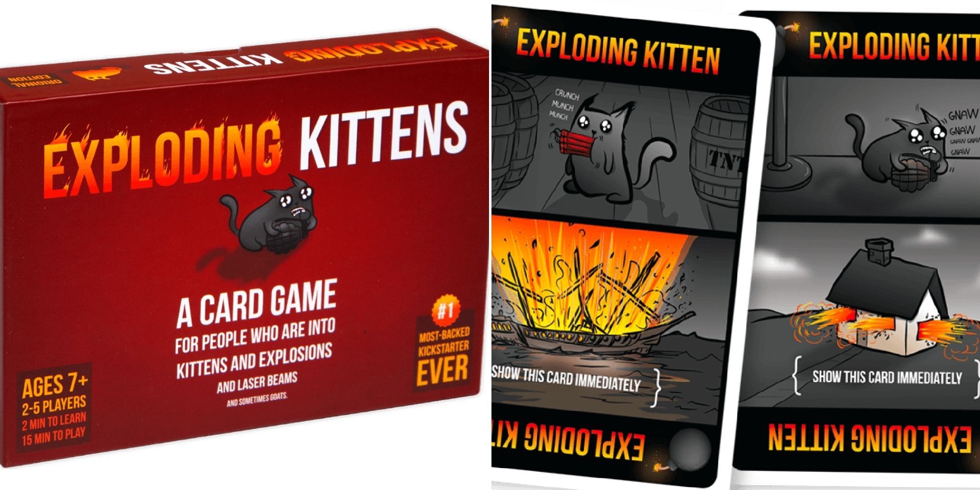 Exploding Kittens - Board Game Box - The Exploding Kitten cards