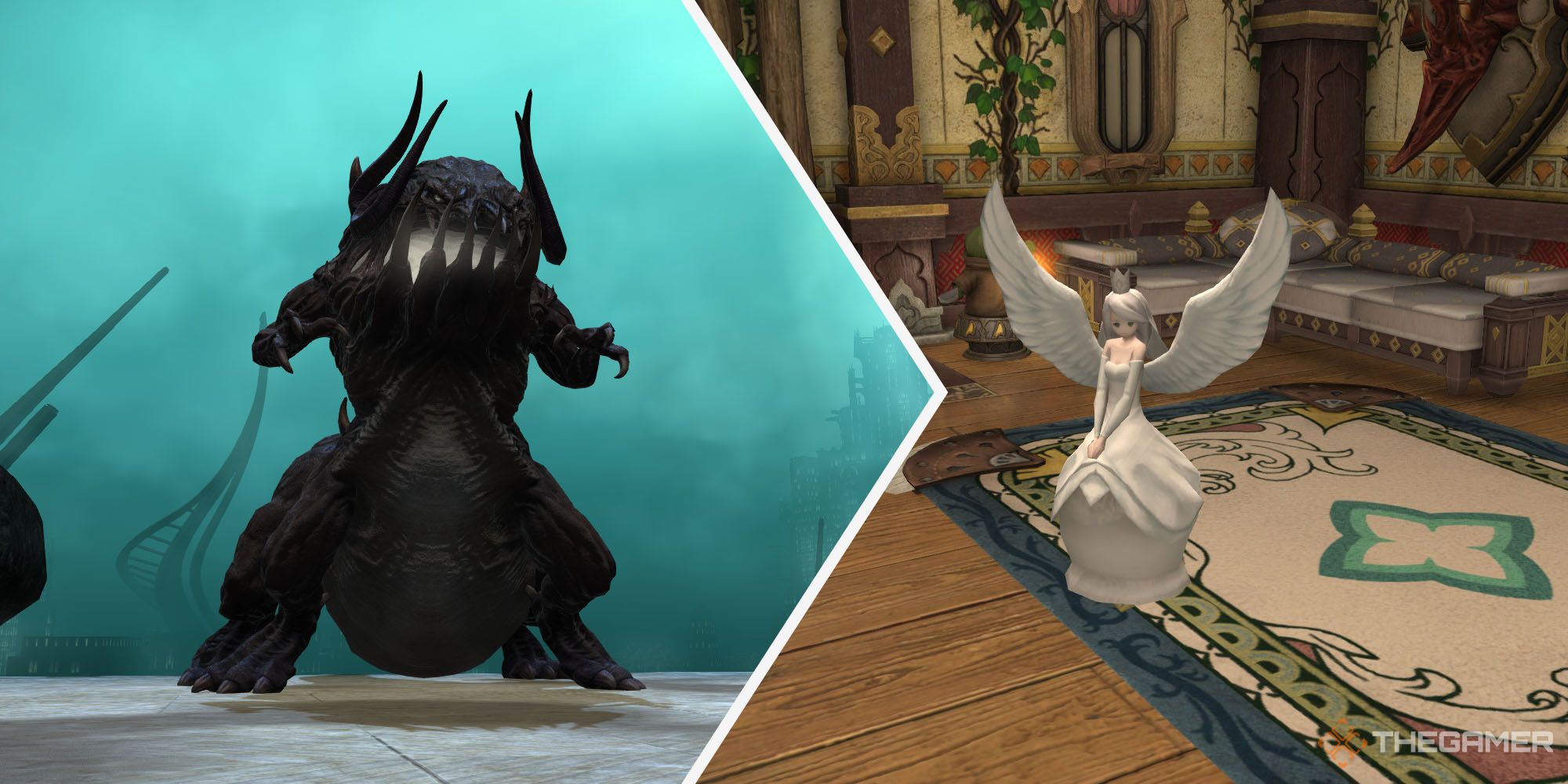 FF14 Archaeotania and Tinker's Bell minion collage
