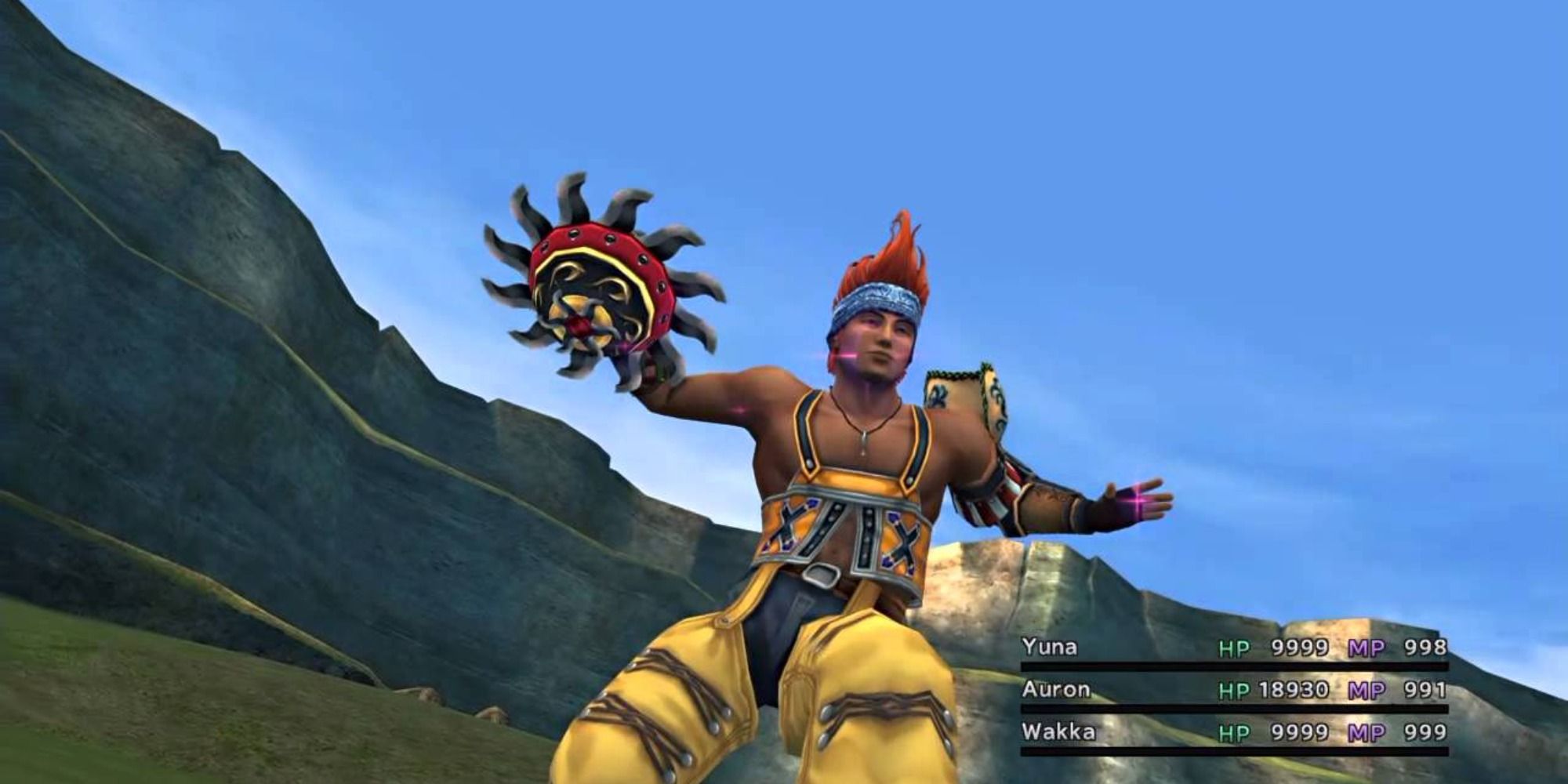 Wakka From Final Fantasy 10 During Battle