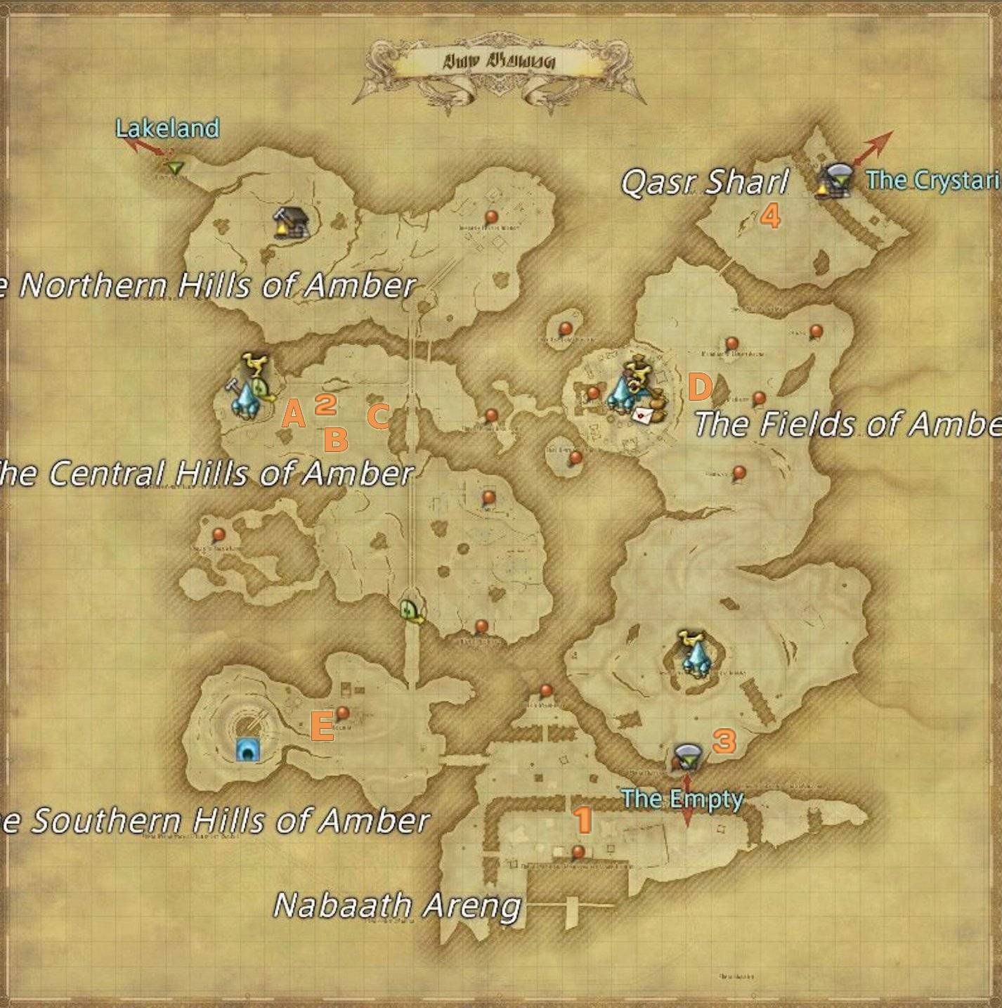 Final Fantasy 14 Amh Araeng Aether Currents Map