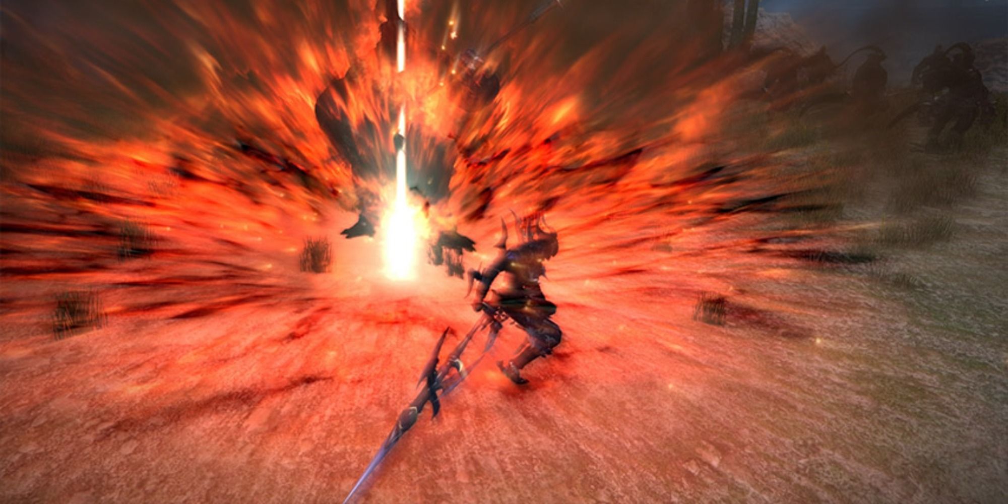A Jumping Attack from a Dragoon in Final Fantasy 14