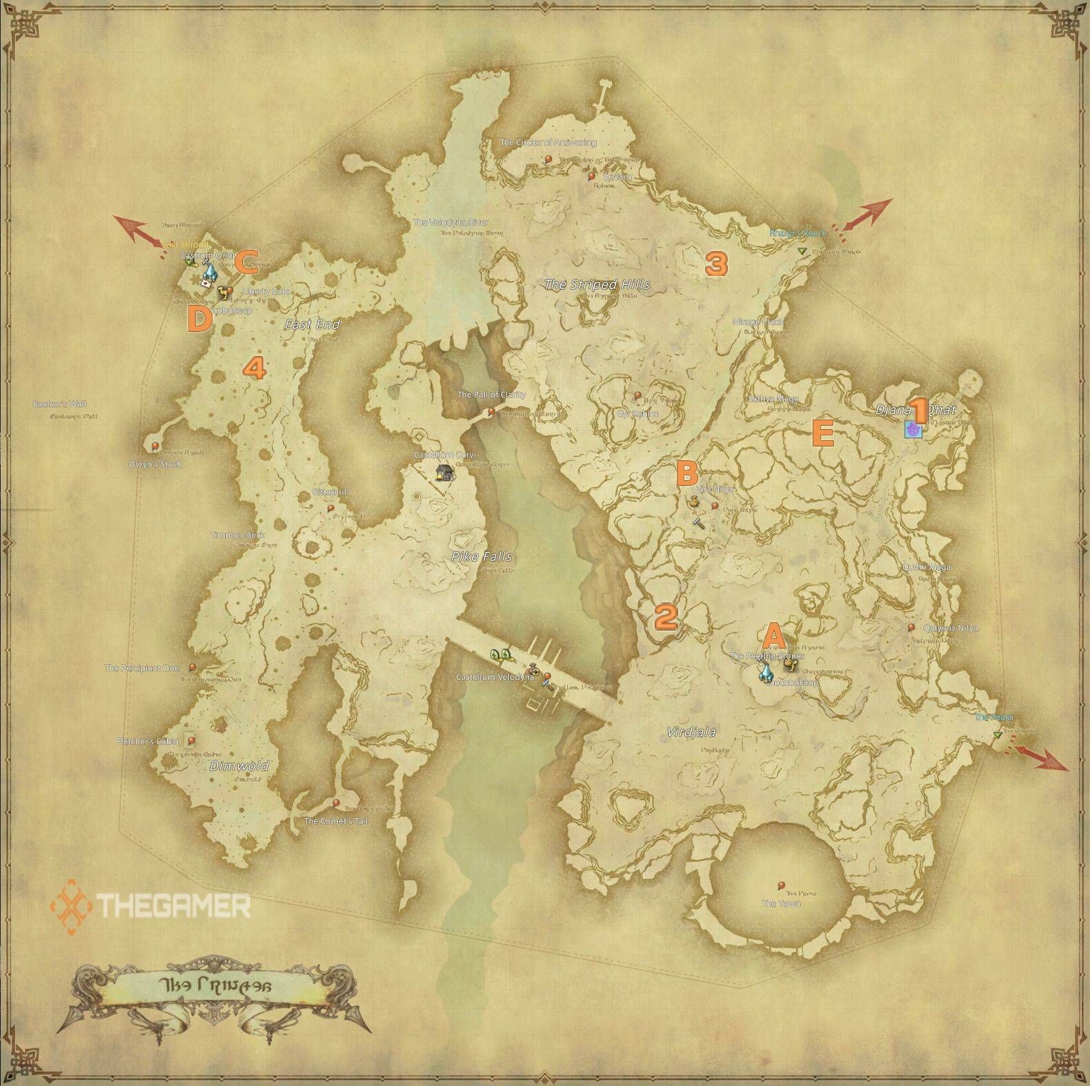 Every The Fringes Aether Current Location In FFXIV Stormblood   Final Fantasy 14 The Fringes Aether Currents 