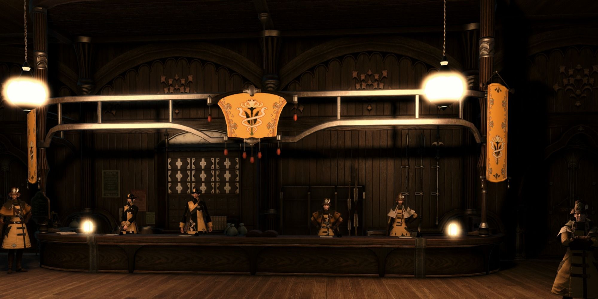 The Twin Adder Grand Company Hall in Final Fantasy 14