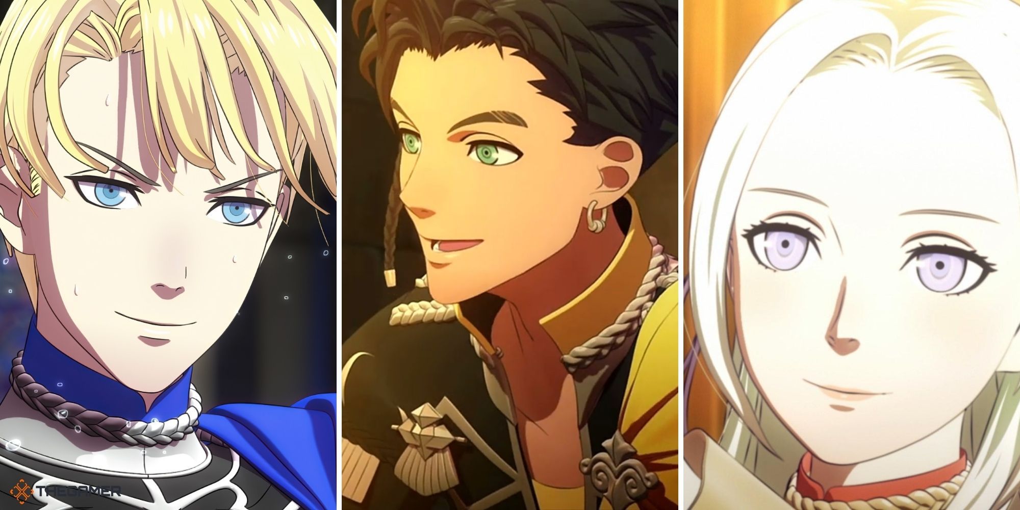 Fire Emblem Three Houses - Dimitri on left, Claude in centre, Edelgard on right (1)