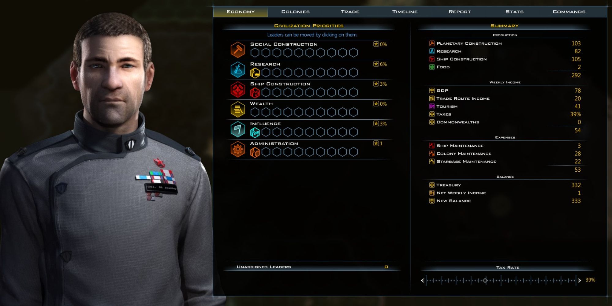 Galactic Civilizations 3 Civilization Manager