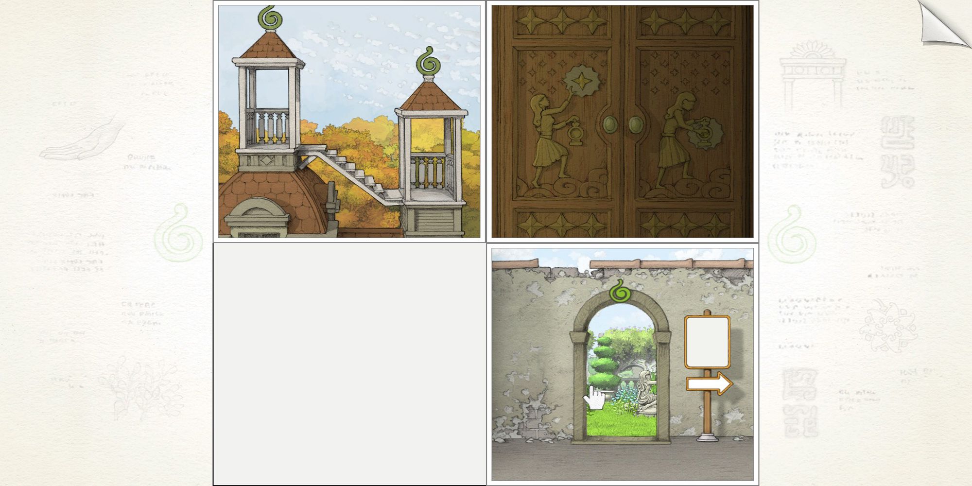 The Green Entrance is revealed in Chapter Two of Gorogoa.
