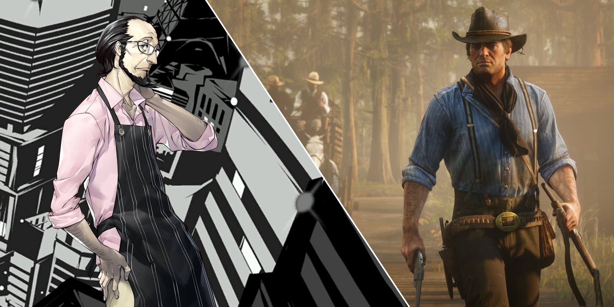 Grumps With Hearts Of Gold Featured Image (with Sojiro from Persona 5 and Arthur Morgan from Red Dead Redemption 2)