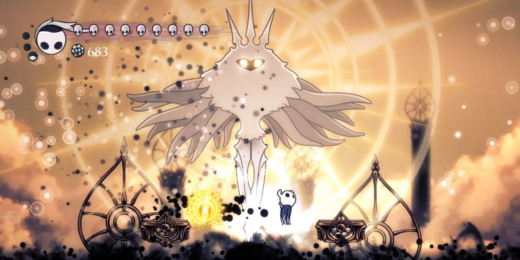 Hollow Knight Boss Absolute Radiance mid battle