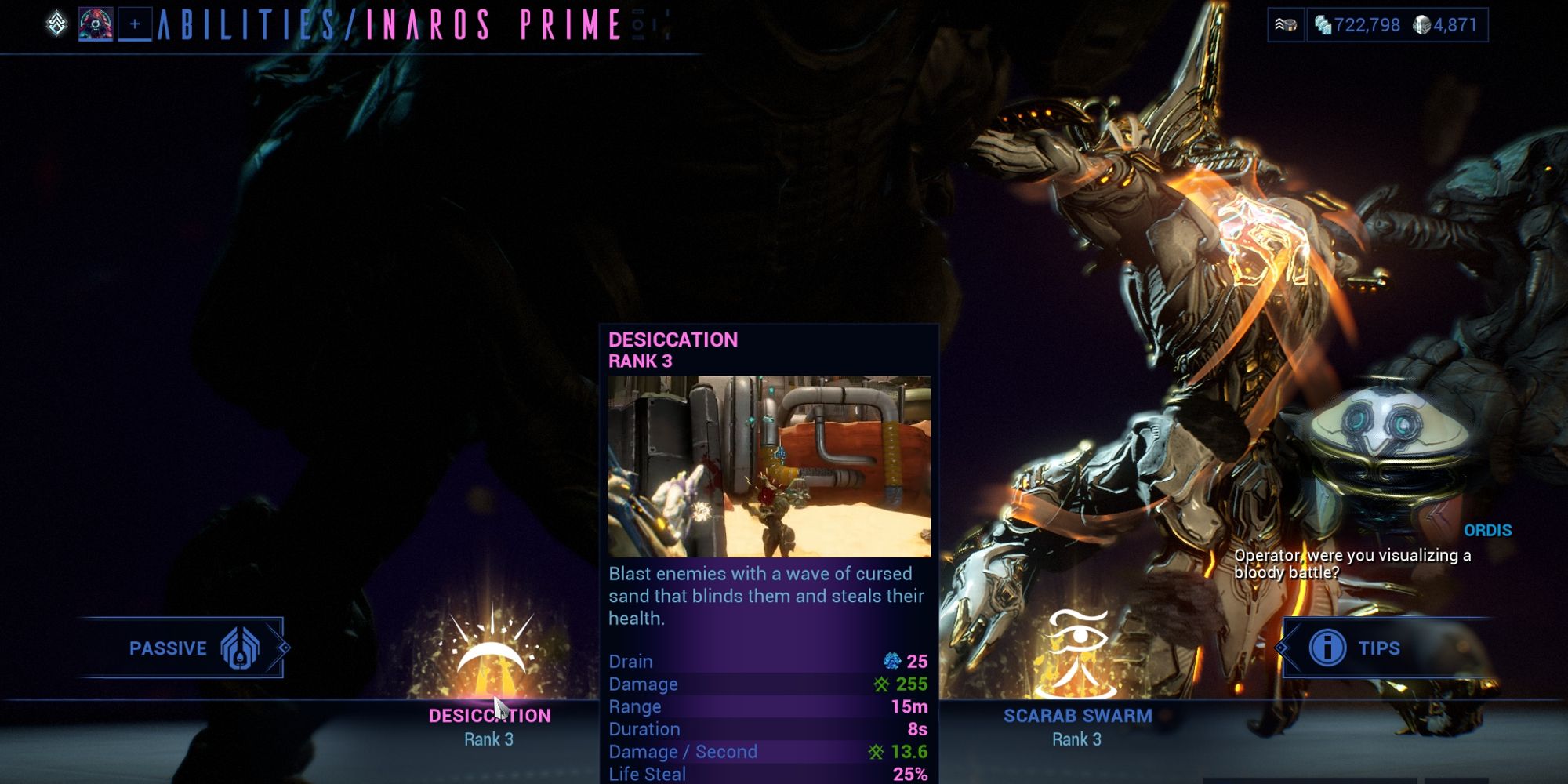 Inaros' first ability, Desiccation