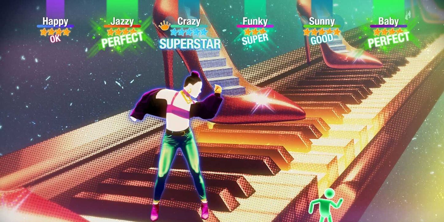 A screenshot showing gameplay in Just Dance 2022