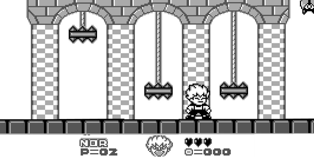 Kid Dracula traversing a Castlevania inspired level (crudely edited to be widescreen)