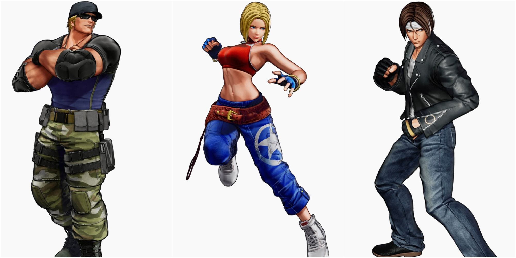Clark Still, Blue Mary and Kyo Kusanagi from the King Of Fighters series