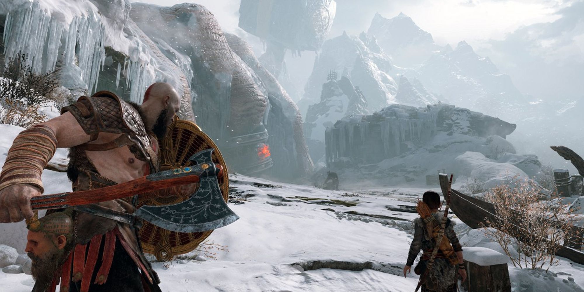 Kratos Prepares To Fight In The Snow