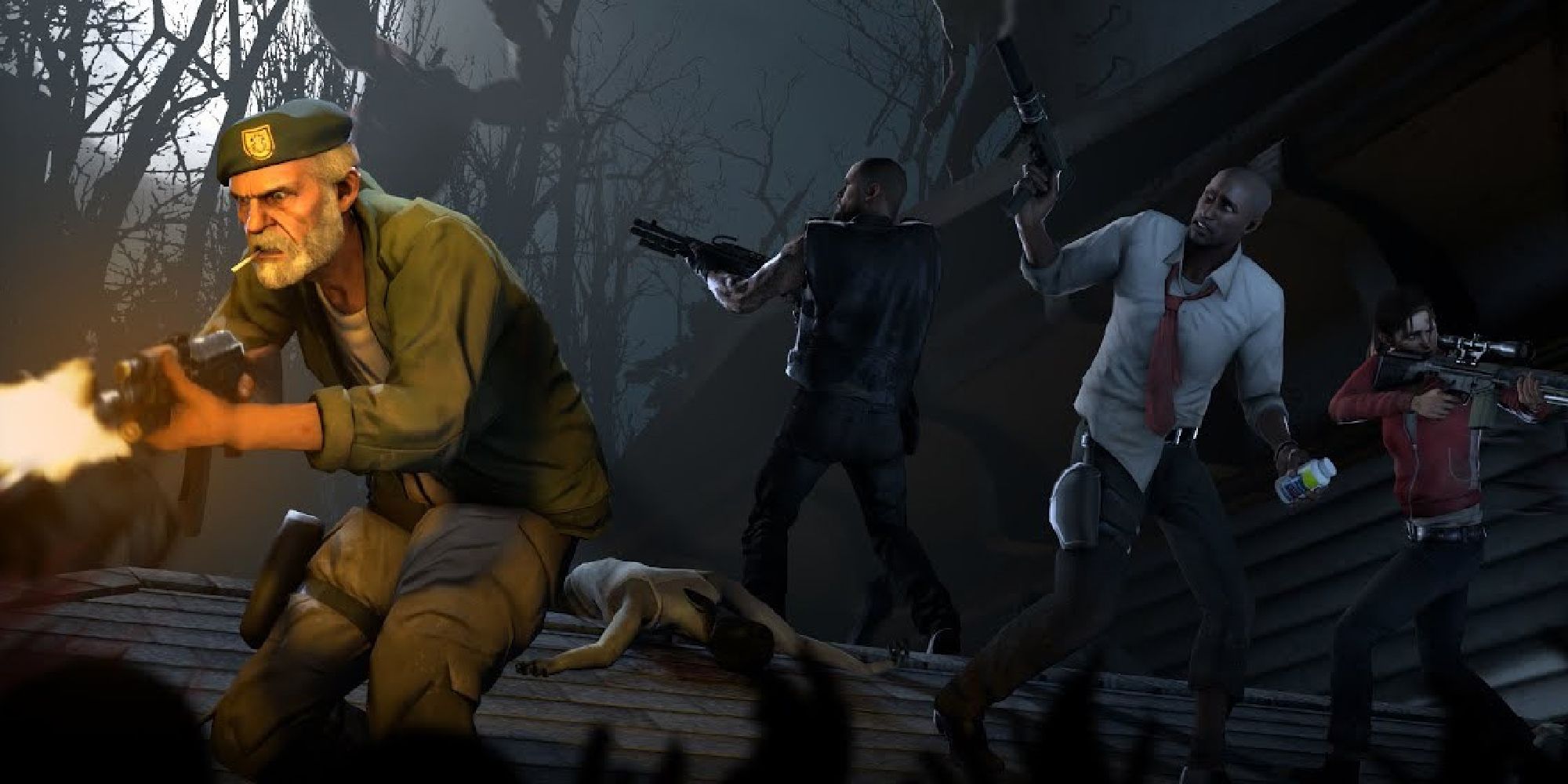 The survivors of Left 4 Dead fighting back in Left 4 Dead 2