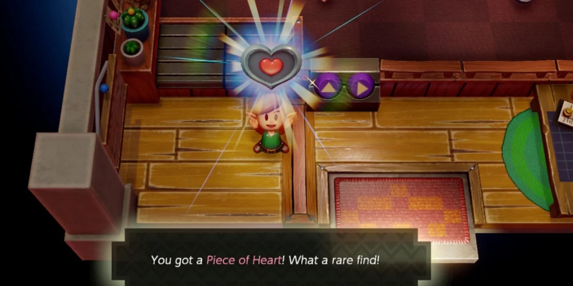 Link's Awakening Link wins Piece Of Heart