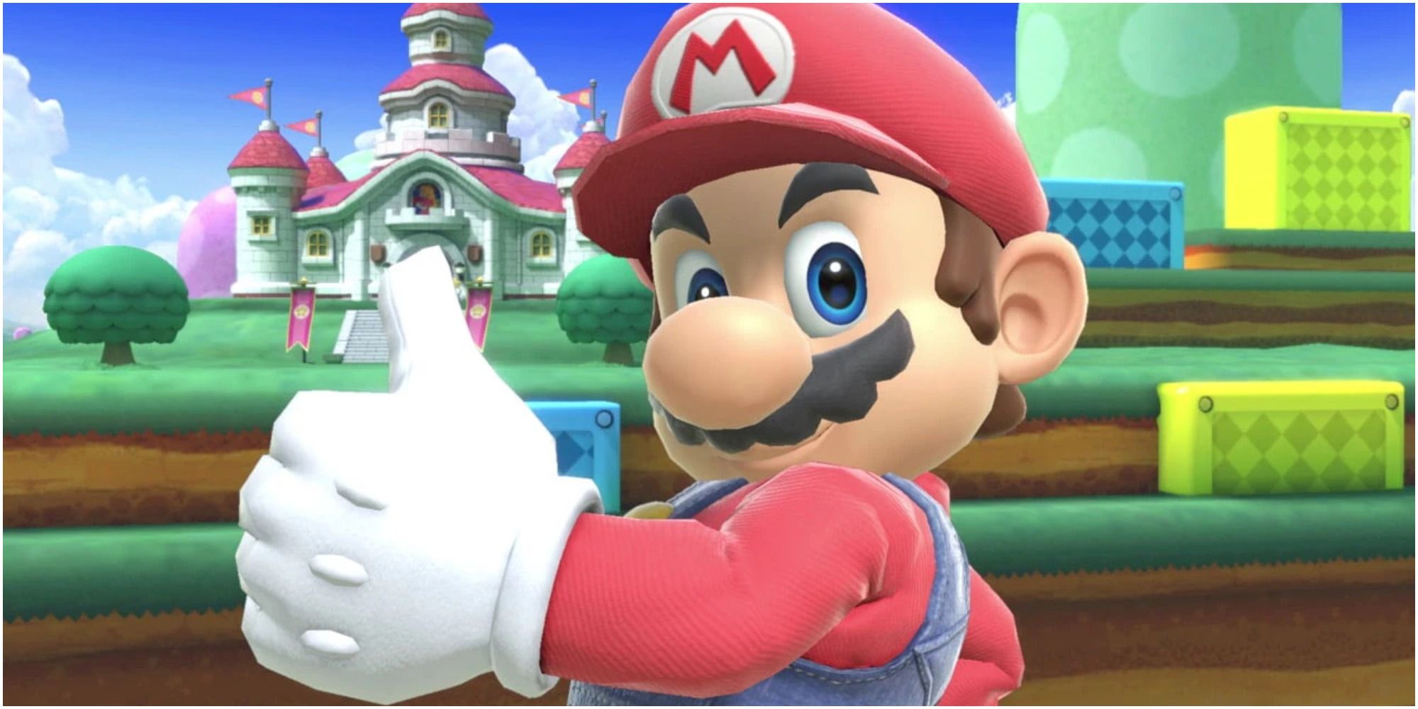 Super Smash Bros. Ultimate Mario gives thumbs up