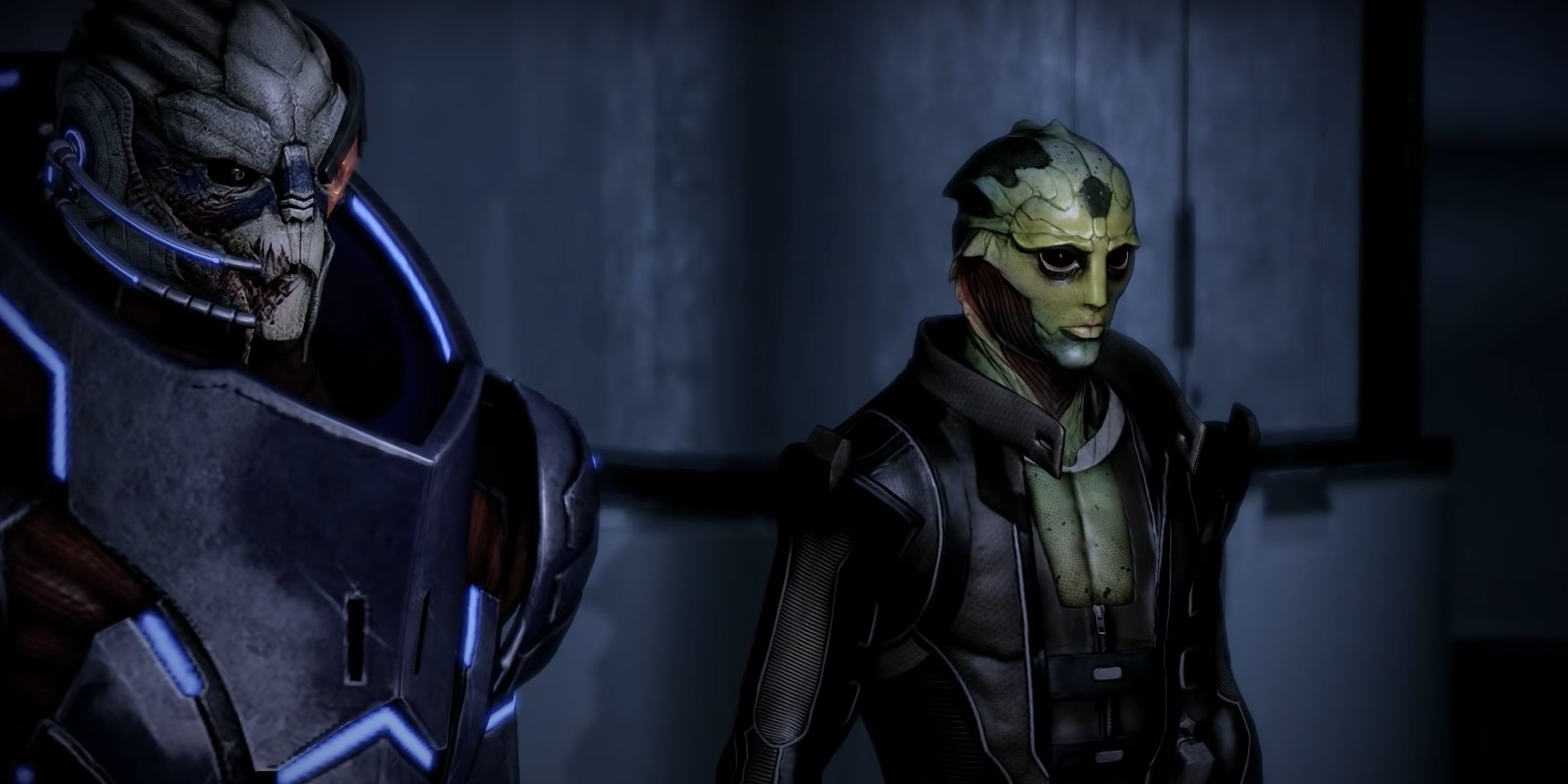 Mass Effect 2 Garrus and Thane Cutscene Still