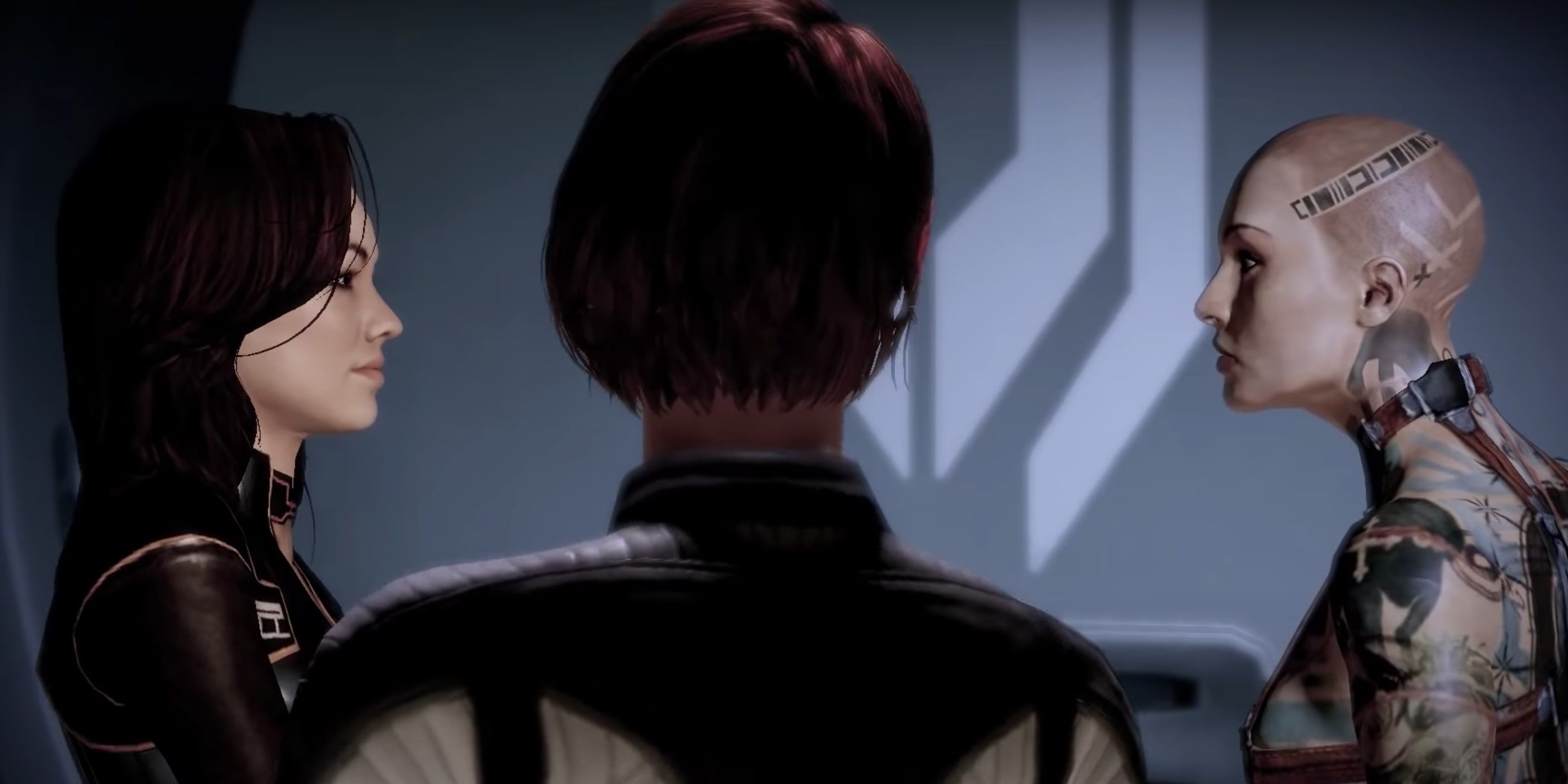 Mass Effect 2 Miranda and Jack Cutscene Still Image