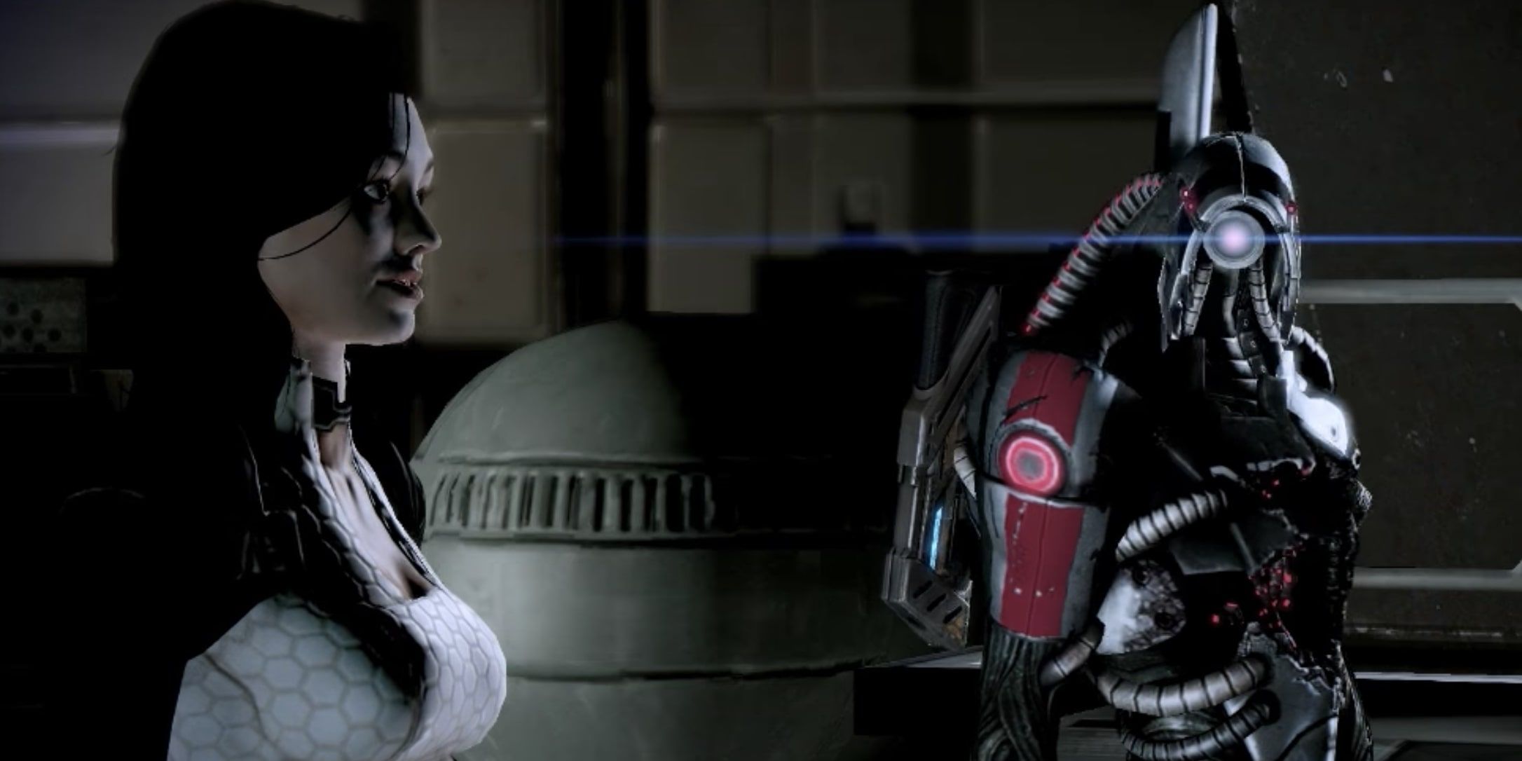 Mass Effect 2 Miranda and Legion Cutscene Still Image