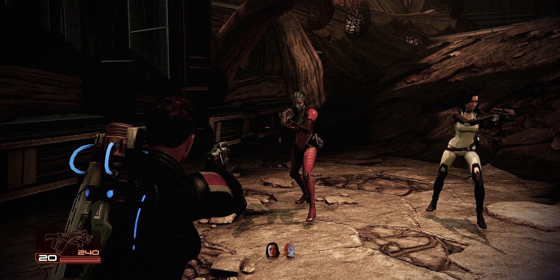Mass Effect 2 Miranda and Samara Squad During Suicide Mission